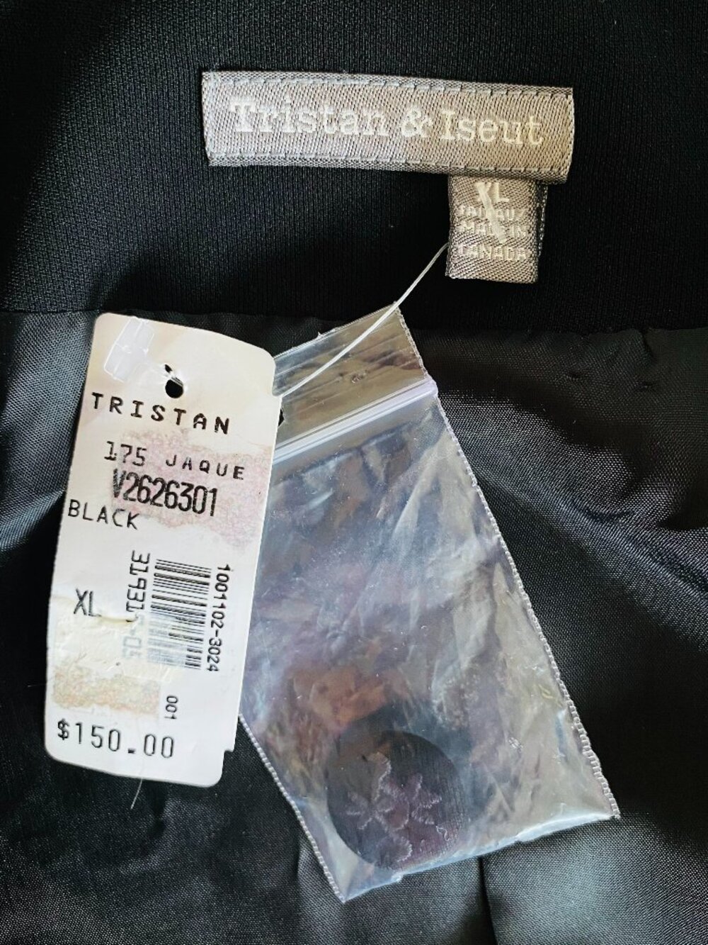 NWT Tristan & Iseut Black Cropped Bolero Jacket Military Embroidered Fit L Sz XL - Picture 4 of 9